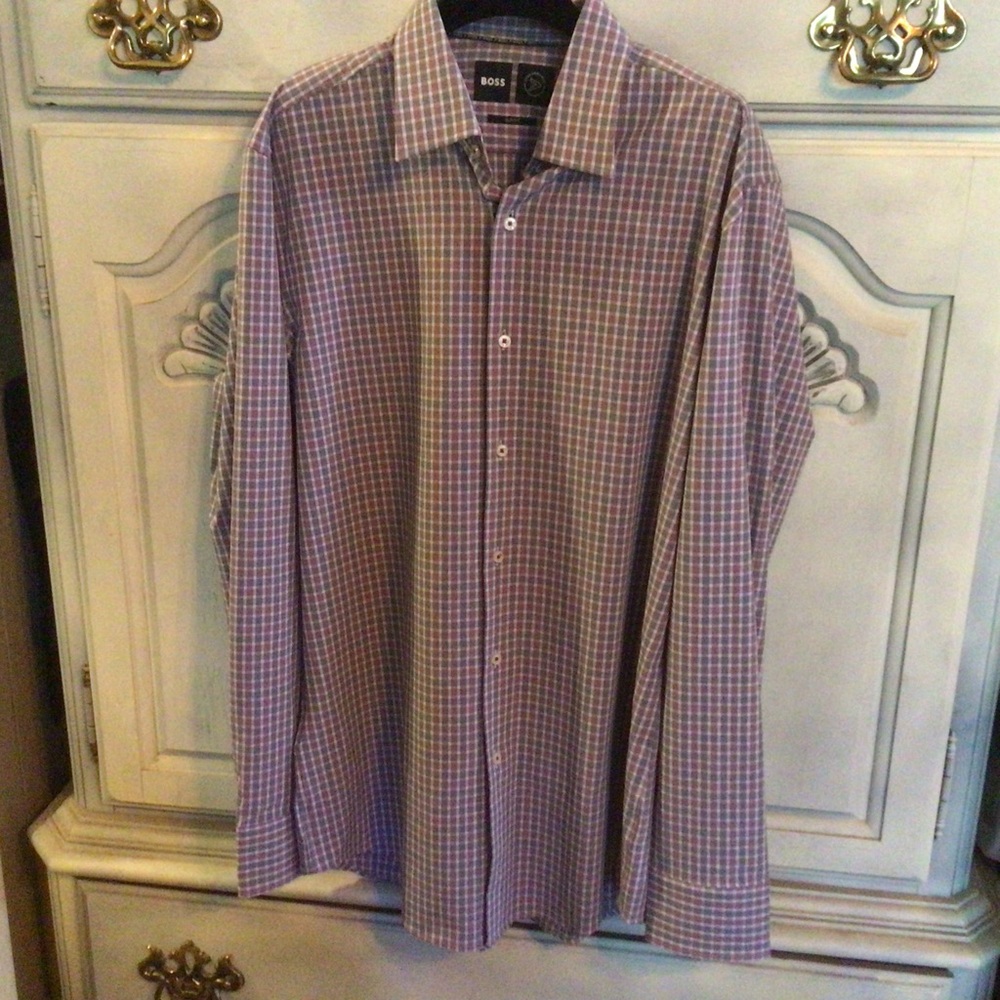 BOSS Men's Checkered Shirt.NWOT